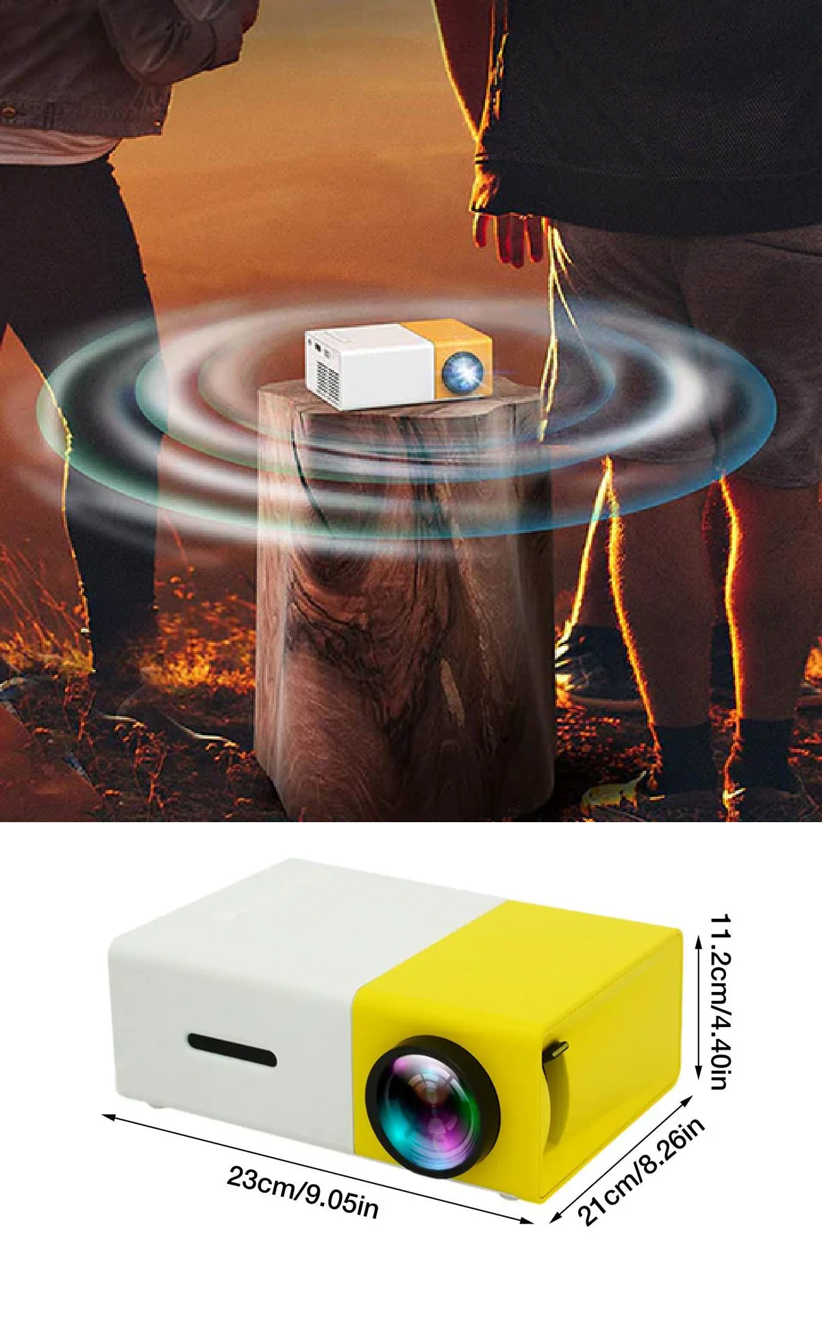 بروجكتور محمول للاستمتاع بالأفلام والفيديوهات والألعاب سواء في المنزل أو الخارج